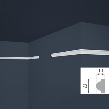 Cornice in Polistirene Bianco