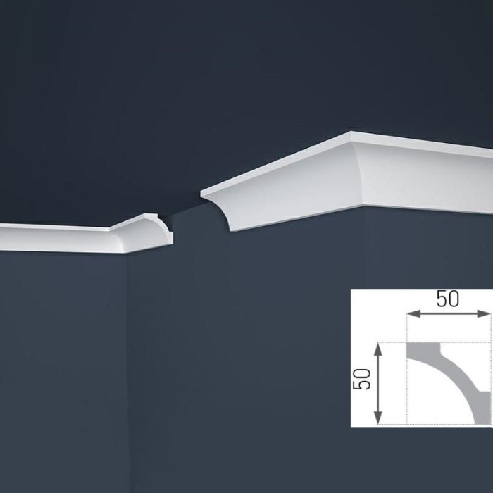 Cornice in Polistirene Bianco