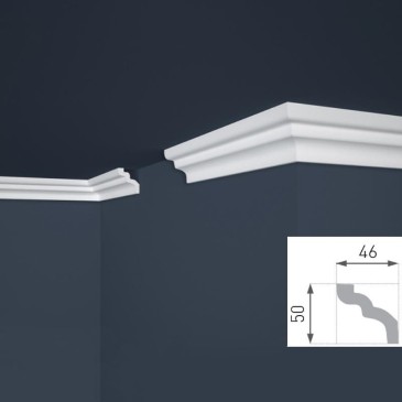 Cornice in Polistirene Bianco