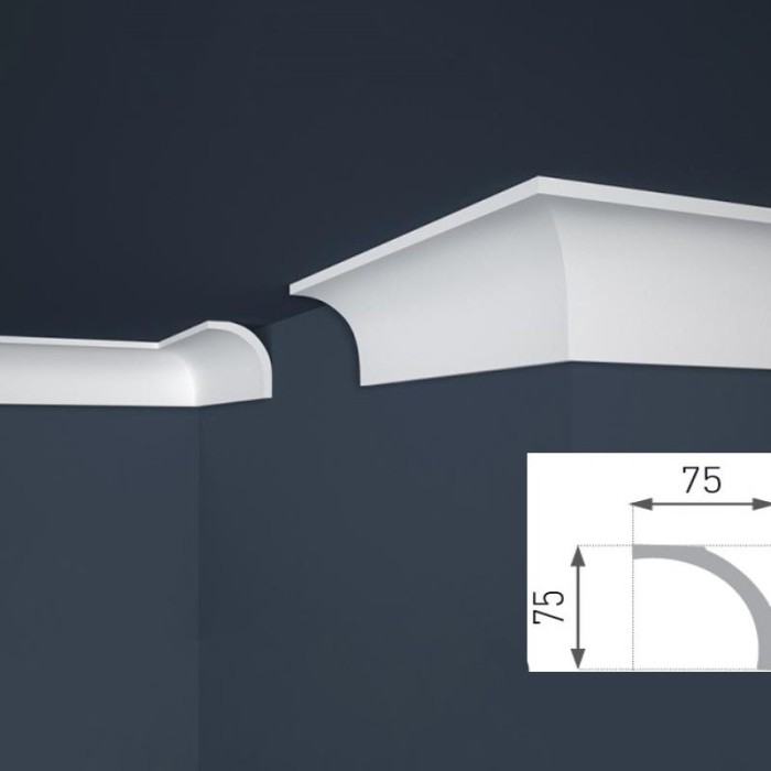 Cornice in Polistirene Bianco