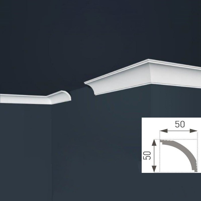 Cornice in Polistirene Bianco