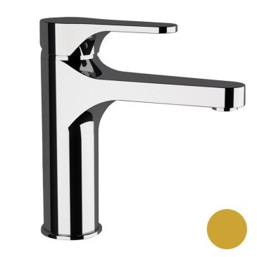 Miscelatore Monocomando Lavabo Alto Senza Foro ORO SPAZZOLATO