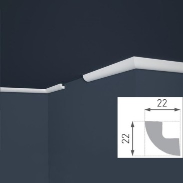 Cornice in Polistirene Bianco