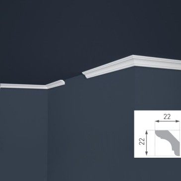 Cornice in Polistirene Bianco