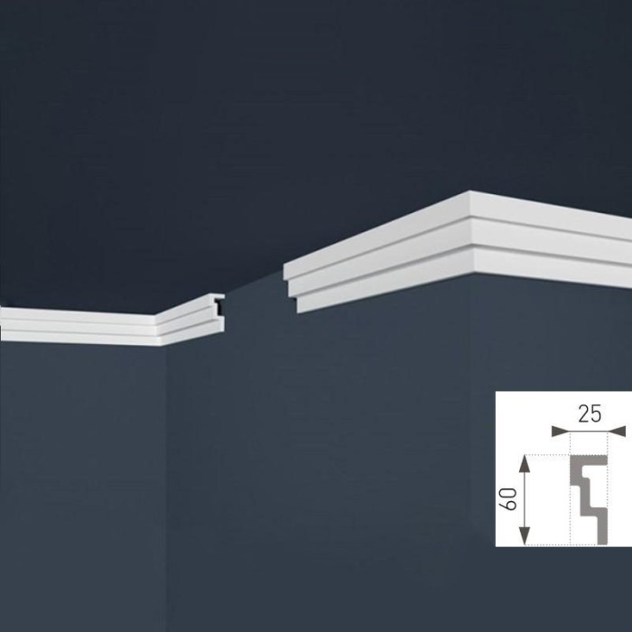 Cornice in Polistirene Bianco